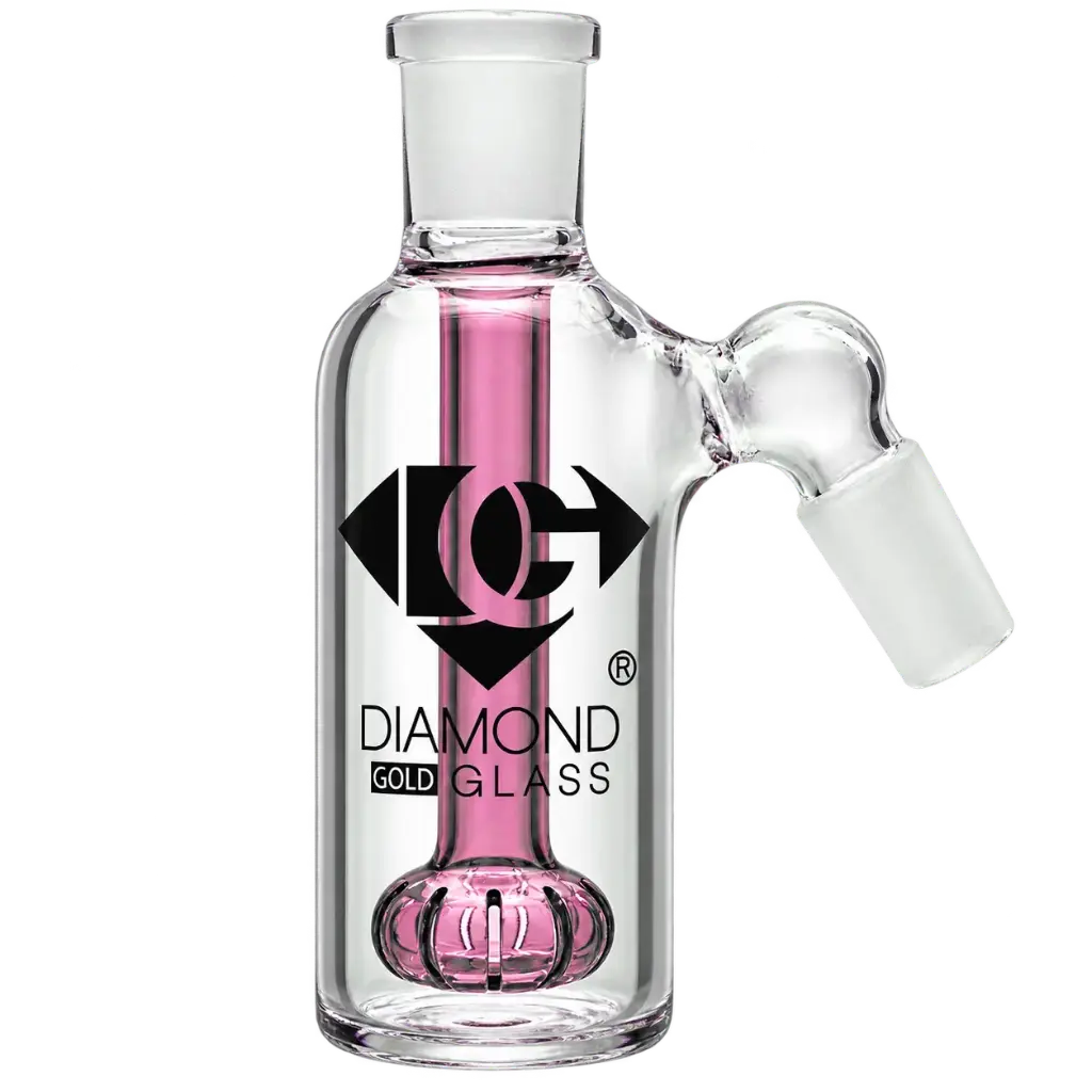 Diamond Glass ASHCATCHER- SHOWERHEAD PERC - DGA081-1445 Pink