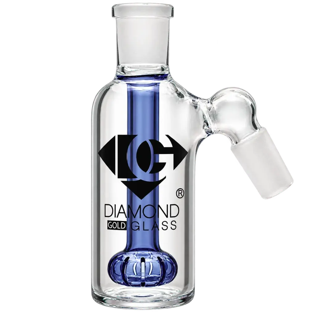 Diamond Glass ASHCATCHER- SHOWERHEAD PERC - DGA081-1445 Blue