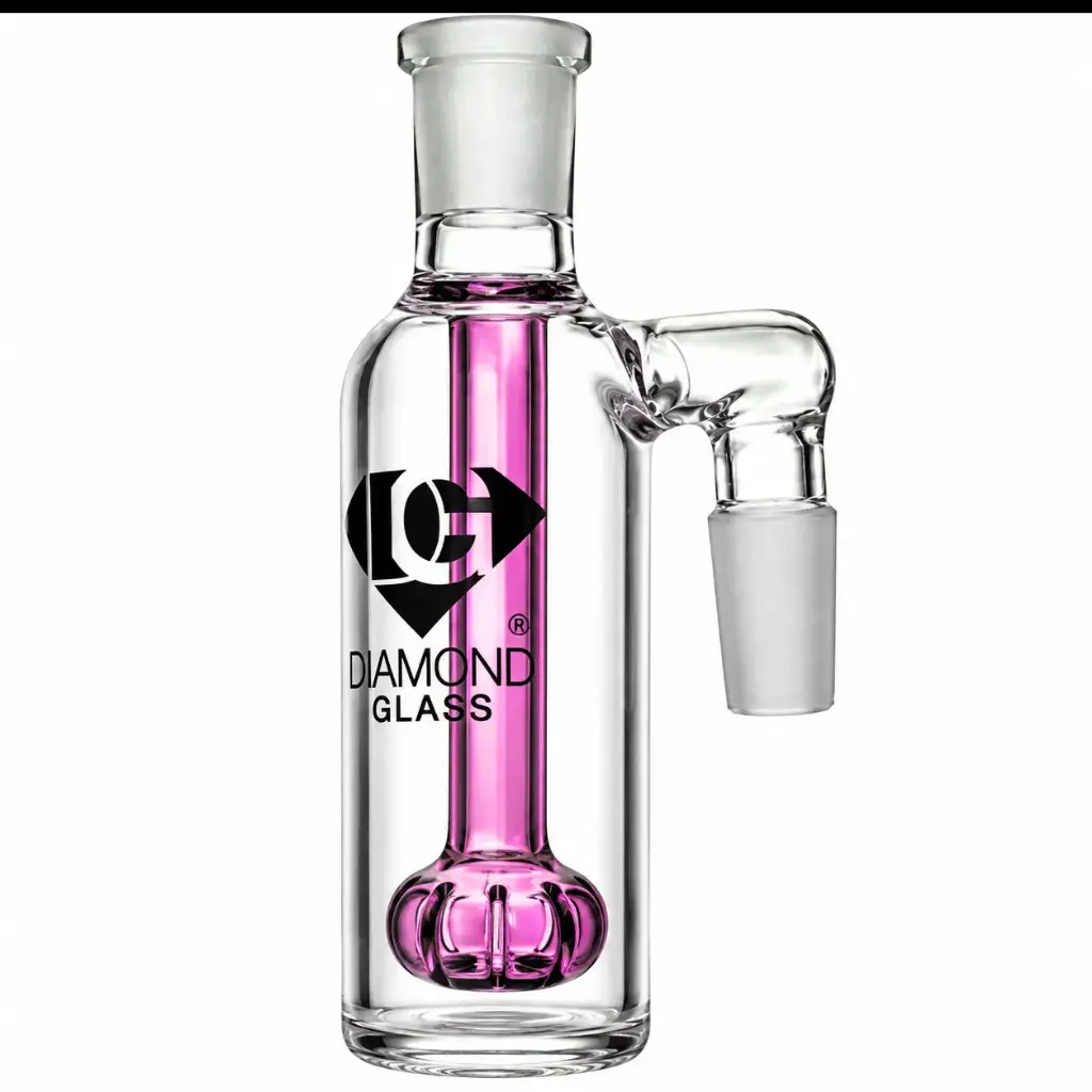 Diamond Glass ASHCATCHER- SHOWERHEAD PERC - DGA081-1490 Pink