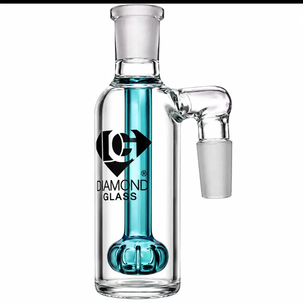 Diamond Glass ASHCATCHER- SHOWERHEAD PERC - DGA081-1490 Teal