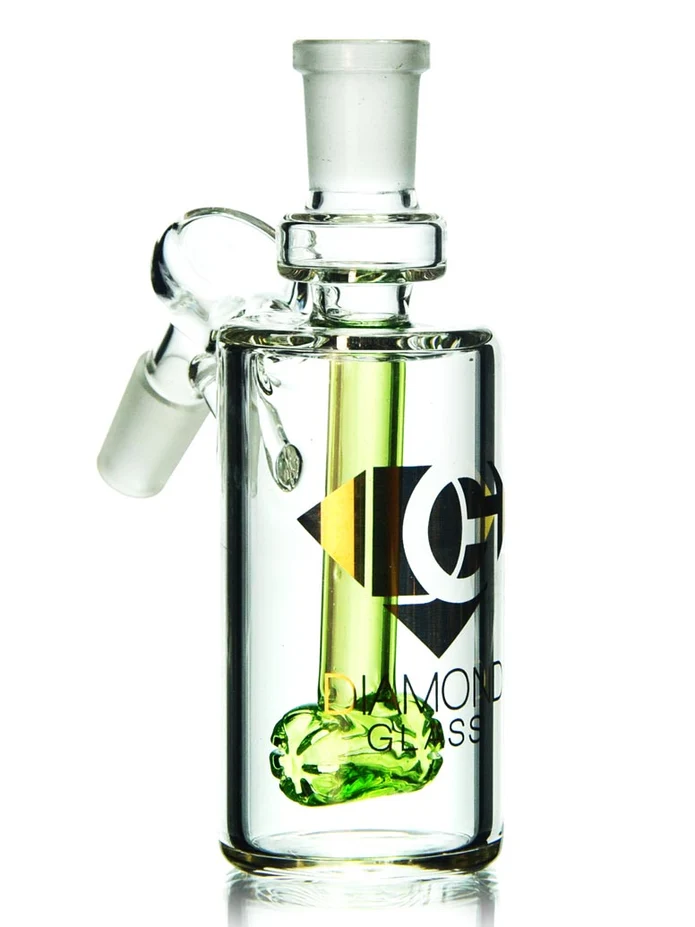 Diamond Glass ASHCATCHER- HAMMER PERC - DGA095-1445 Bright Green