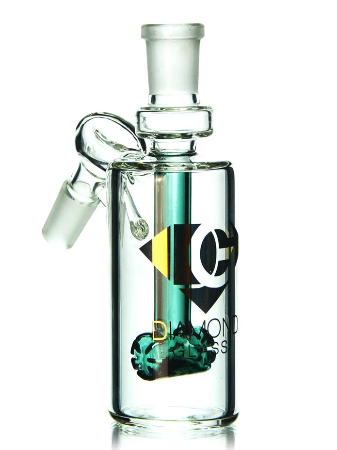 Diamond Glass ASHCATCHER- HAMMER PERC - DGA095-1445 Teal