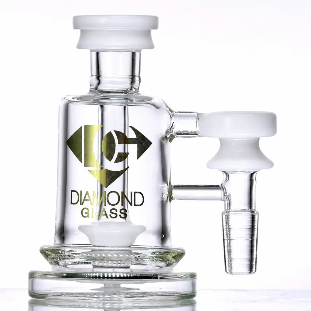 Diamond Glass ASHCATCHER- SPINTOP PERC - DGA1058-1490 White