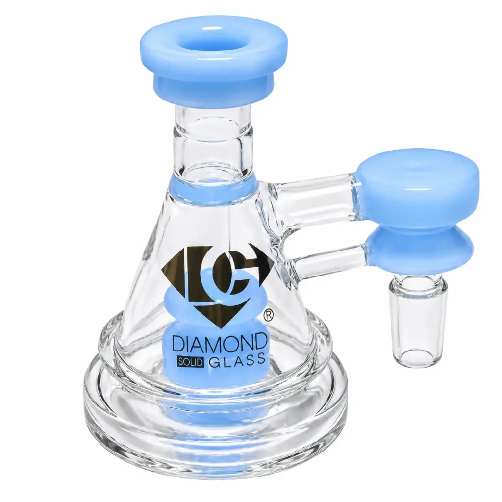 Diamond Glass AC-4" SPINTOP PERC - DGA1158-1490 Milky Blue