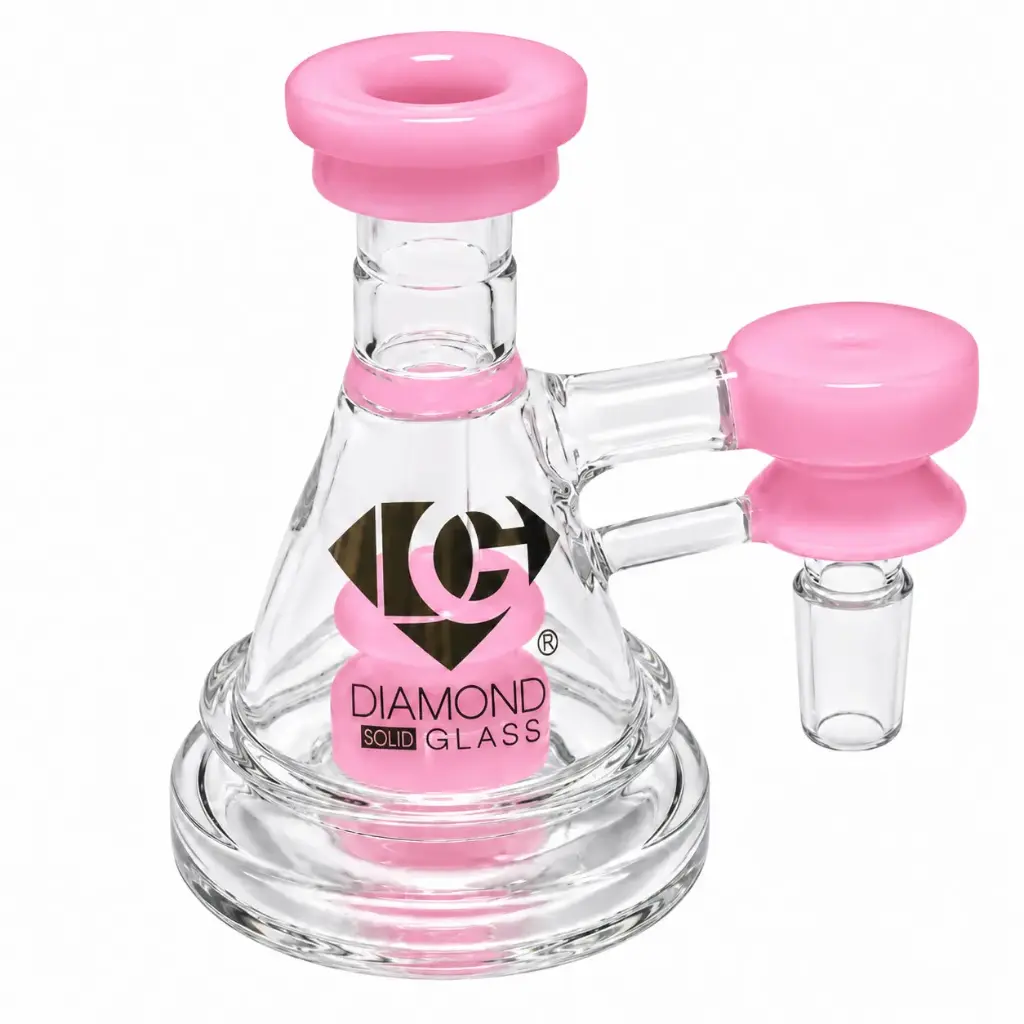 Diamond Glass AC-4" SPINTOP PERC - DGA1158-1490 Pink