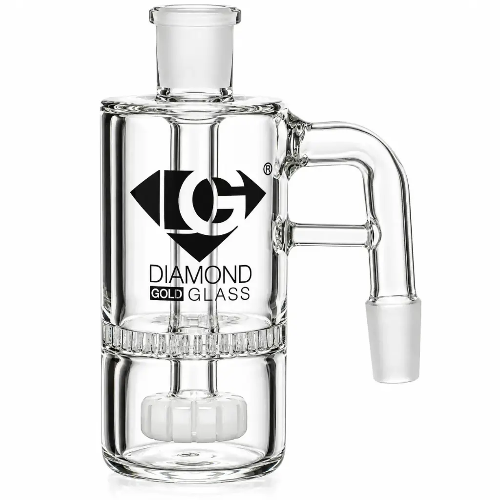 Diamond Glass ASHCATCHER- SHOWERHEAD- HONEYCOMB PERCS - DGA161-1490 White