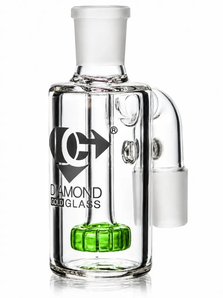 Diamond Glass ASHCATCHER- COLORED SHOWER - DGA442-1490 Bright Green