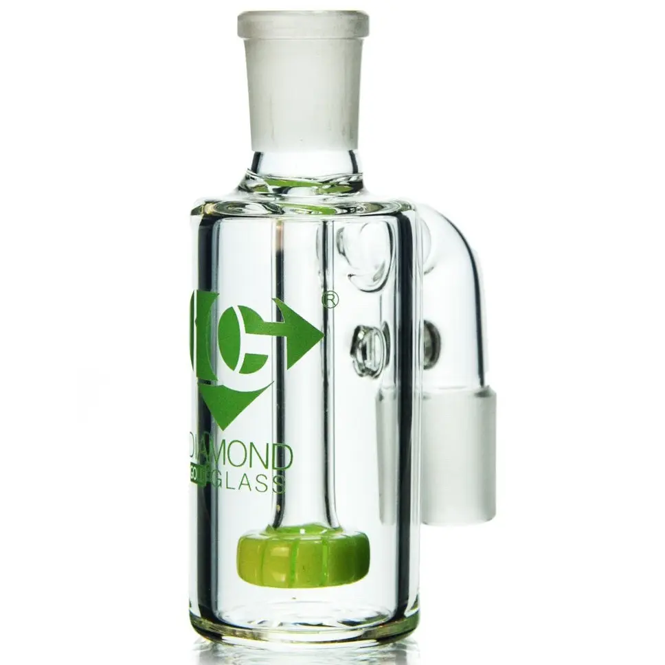 Diamond Glass ASHCATCHER- COLORED SHOWER - DGA442-1990 Slime Green