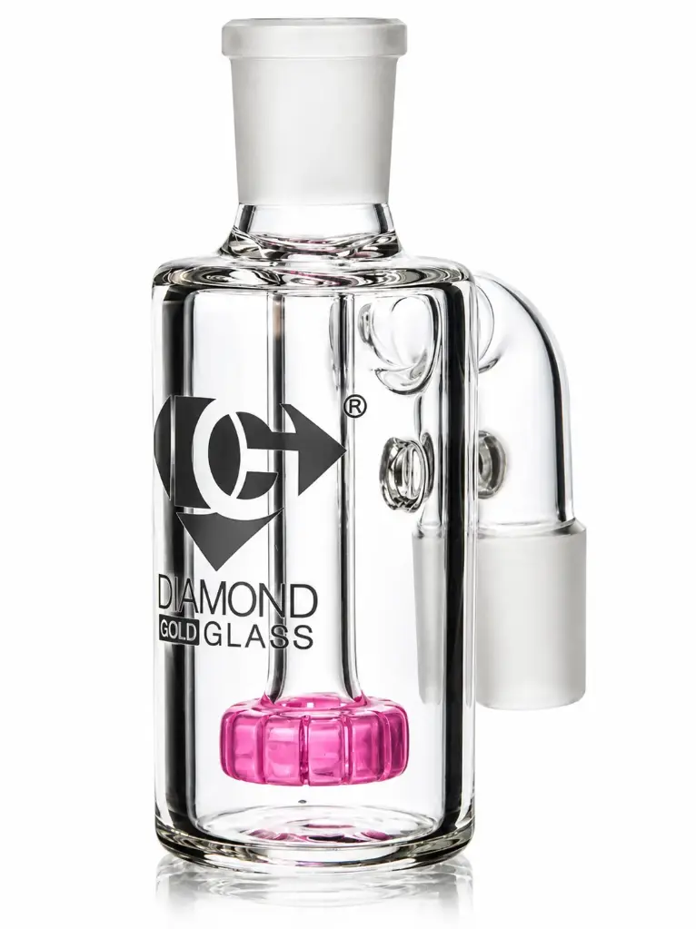 Diamond Glass ASHCATCHER- COLORED SHOWER - DGA442-1990 Pink