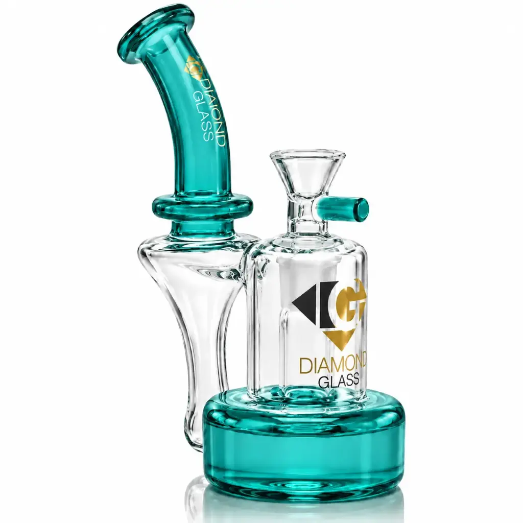 Diamond Glass 7" RECYCLER - DGR1050 Teal