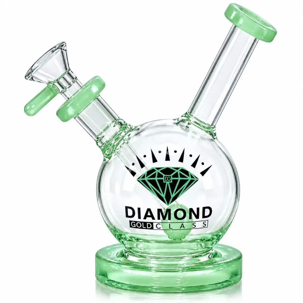 Diamond Glass RIG 7" STEMLESS. SHOWERHEAD PERC - DGR1072 Milky Green