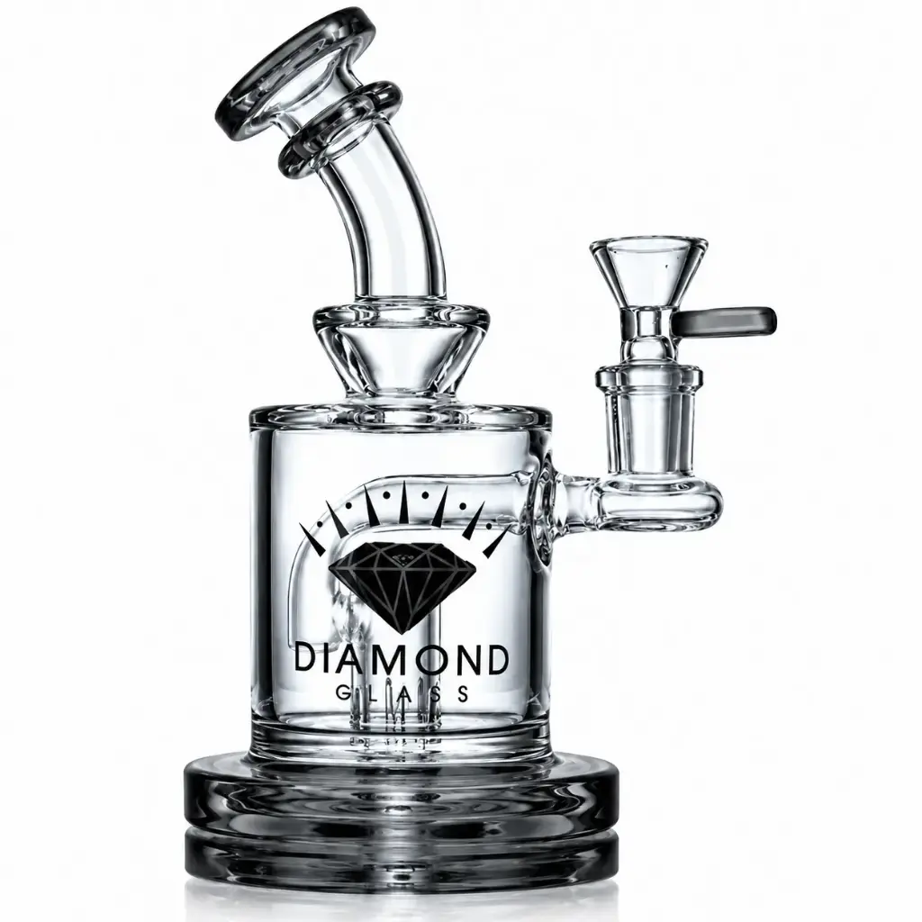 Diamond Glass RIG 6" STEM PERC - DGR1073 Smoke