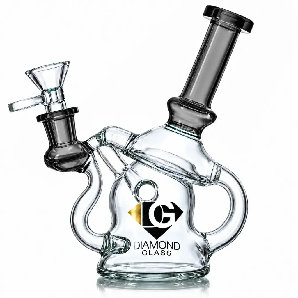 Diamond Glass RIG 6" RECYCLER - DGR1084 Smoke