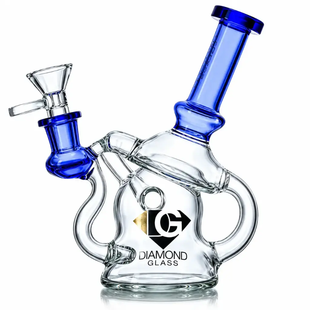 Diamond Glass RIG 6" RECYCLER - DGR1084 Blue