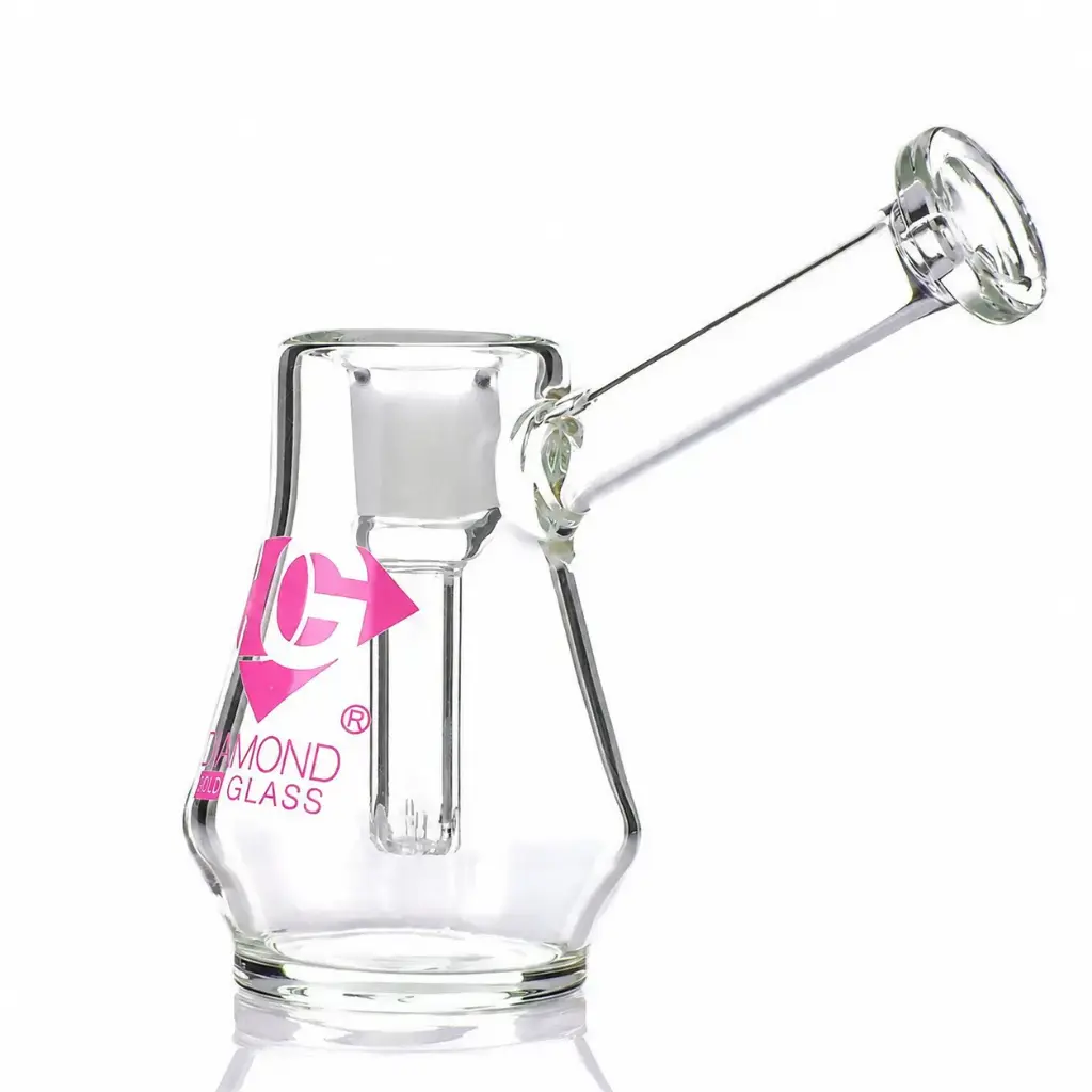 Diamond Glass RIG 4" STEM PERC - DGR1130 Pink
