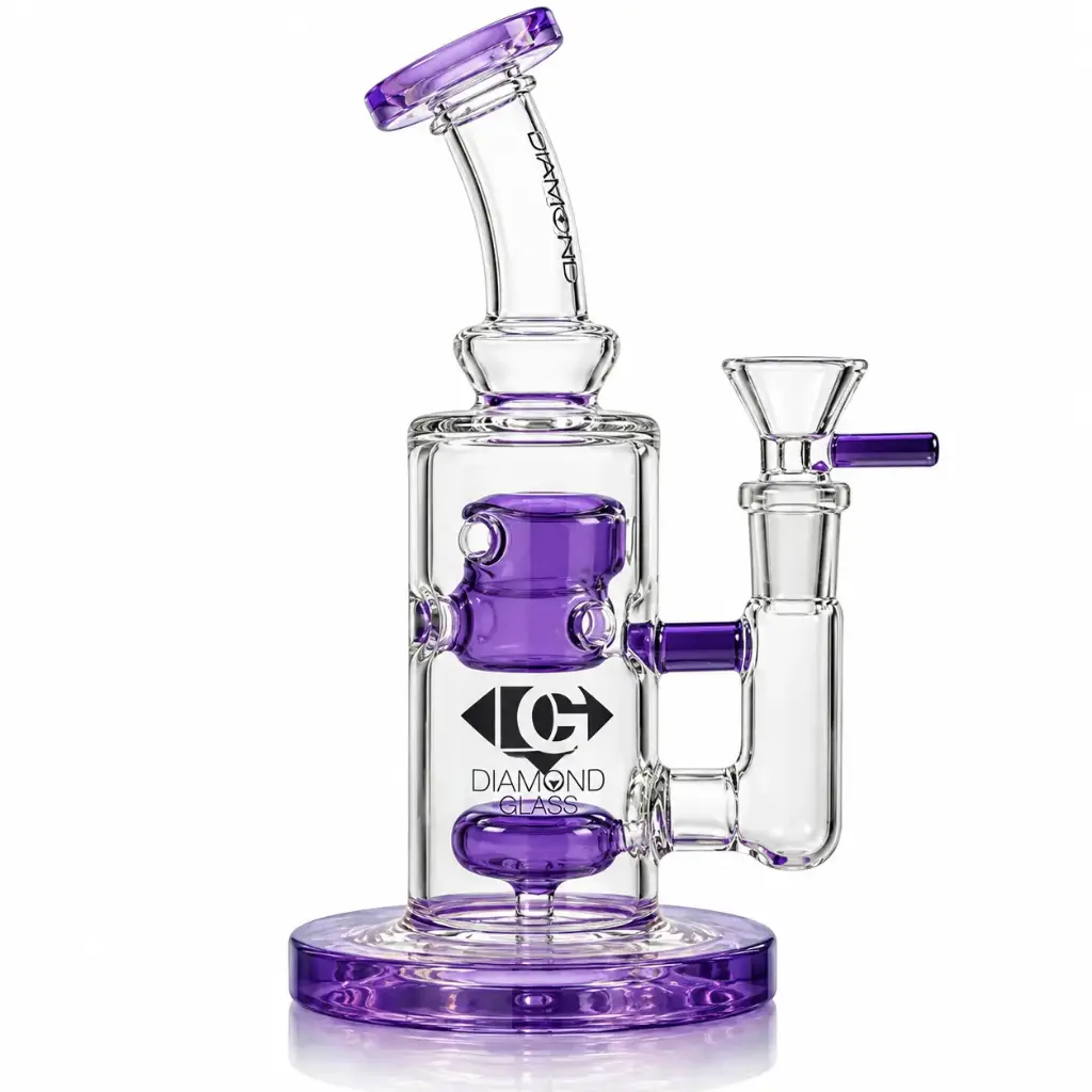 Diamond Glass 8" SHOWERHEAD PERC - DGR1136 Violet