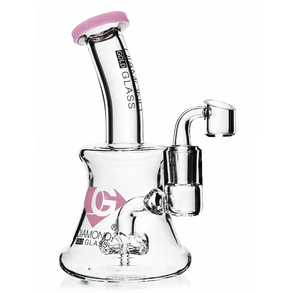 Diamond Glass 7" CROSS PERC - DGR1148 Pink