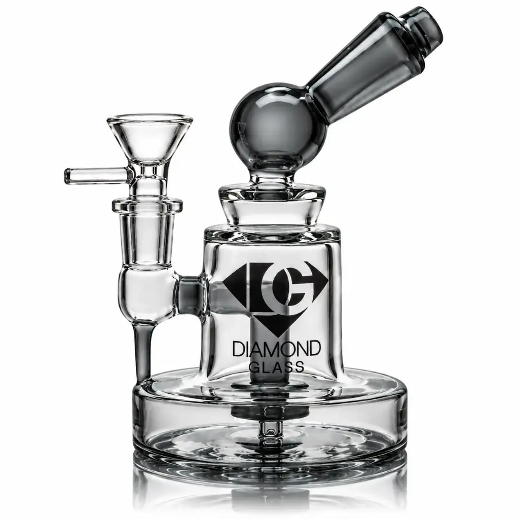 Diamond Glass 6" RIG WITH SHOWERHEAD PERC - DGR1150 Smoke