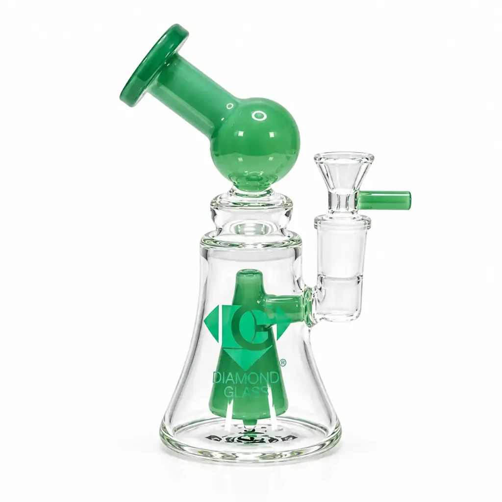 Diamond Glass 7" RIG MINI BEAKER PERC - DGR1165 Jade