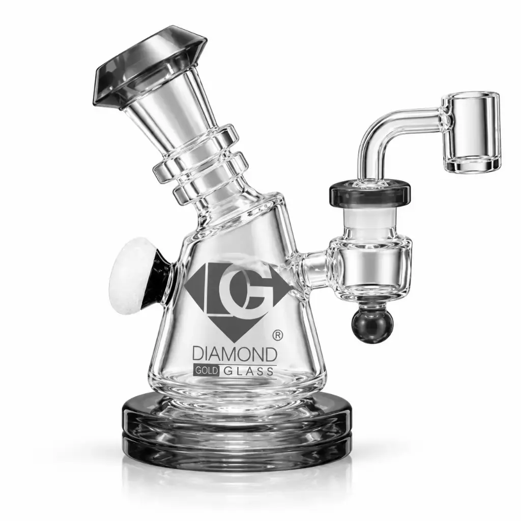 Diamond Glass 6" RIG WITH MALLET PERC - DGR1199 Black