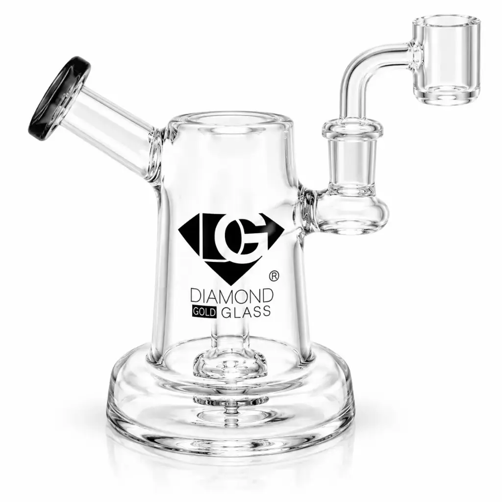 Diamond Glass 6" MINI-RIG WITH SHOWERHEAD PERC - DGR1201 Black