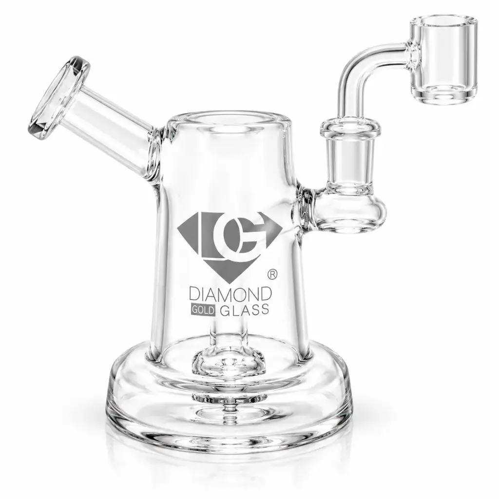 Diamond Glass 6" MINI-RIG WITH SHOWERHEAD PERC - DGR1201 Clear