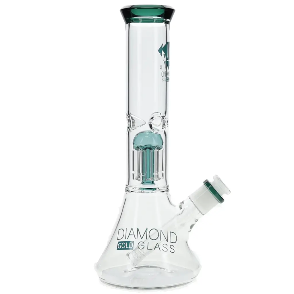Diamond Glass 11" SHOWERHEAD - DGW1008-1 Teal