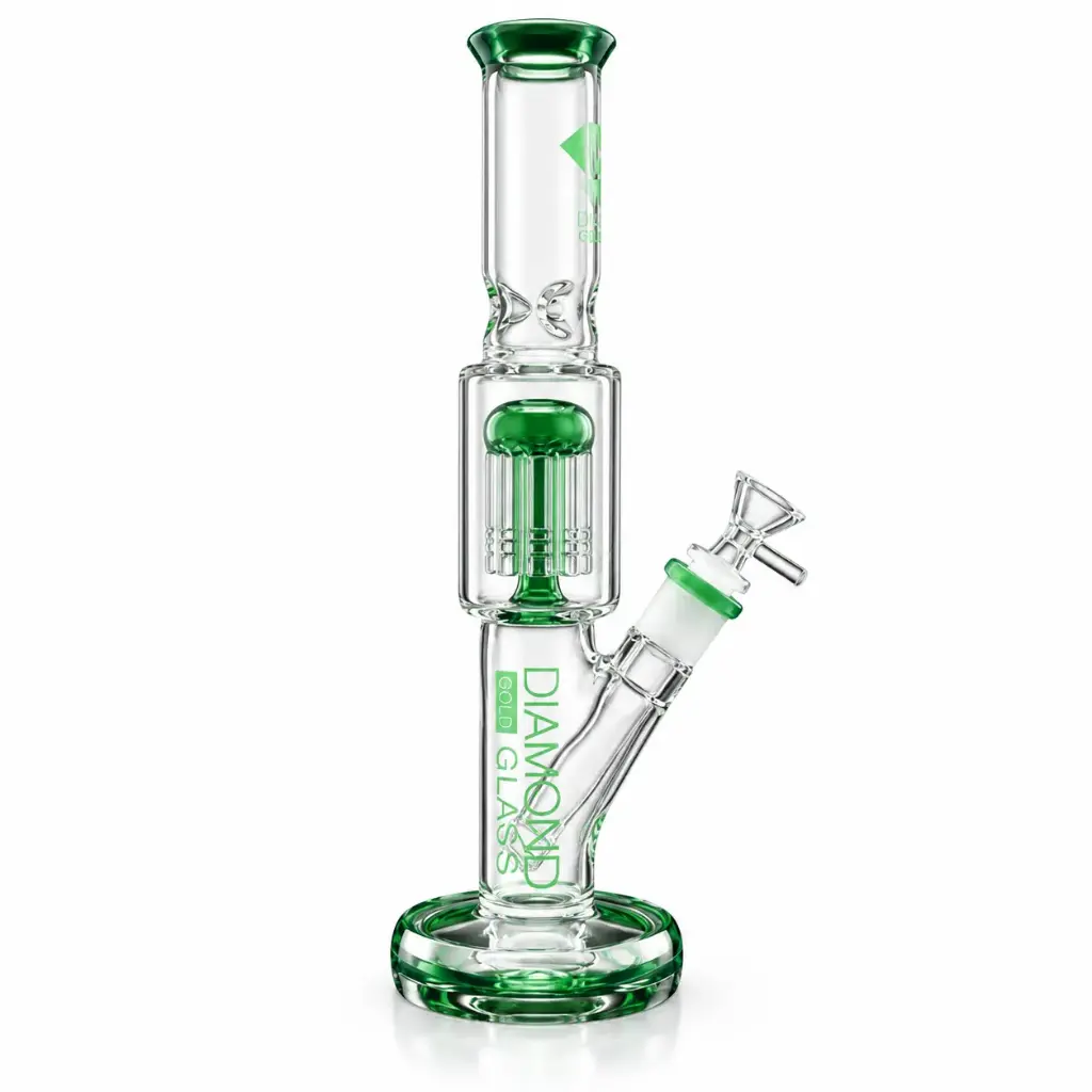 Diamond Glass 11" CLEAR MANSION STRAIGHT - DGW1009 Jade