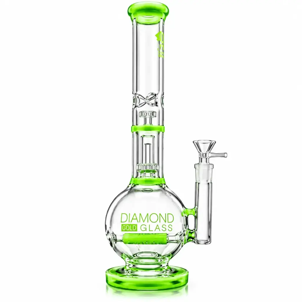 Diamond Glass 16" DOUBLE IN-LINE - DGW1023 Slime Green