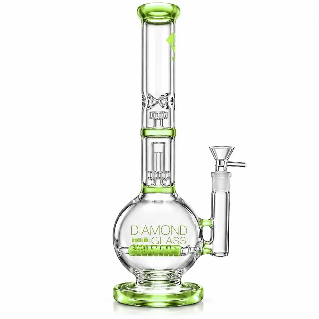 Diamond Glass 16" DOUBLE IN-LINE - DGW1023 Bright Green