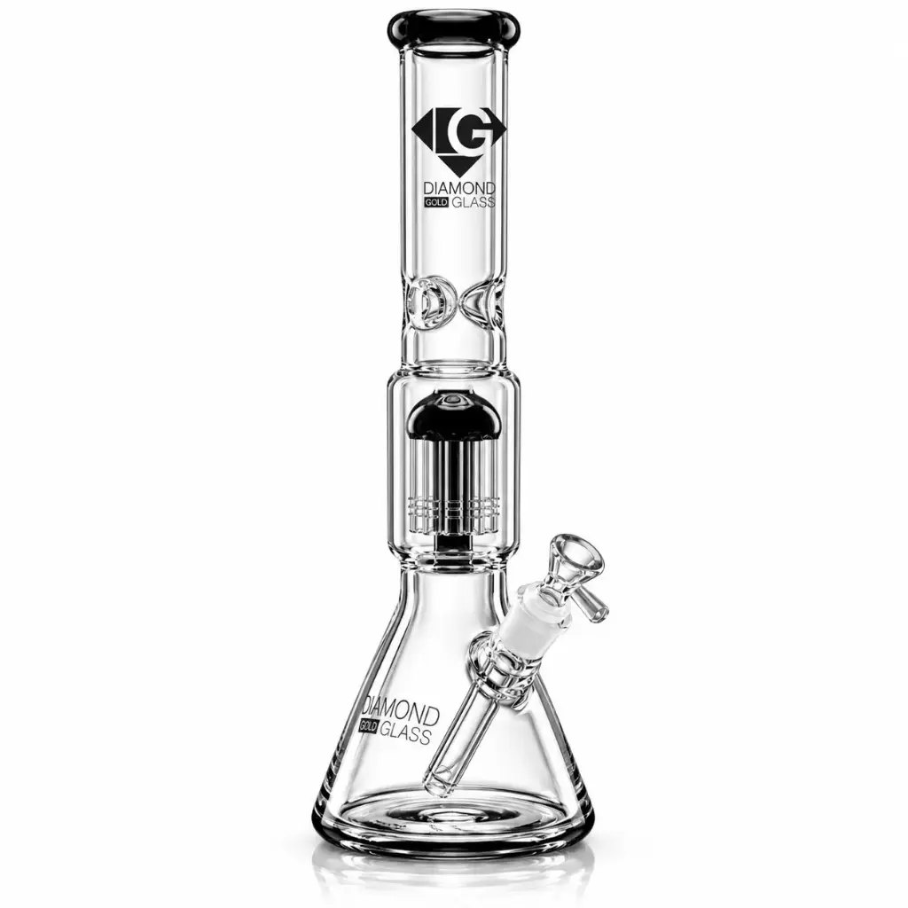 Diamond Glass 16" 10 ARM TREE PERC - DGW1031 Black