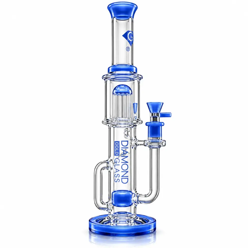 Diamond Glass 18" 11ARM/DIFFUSER/SHOWERHEAD - DGW1064 Milky Blue
