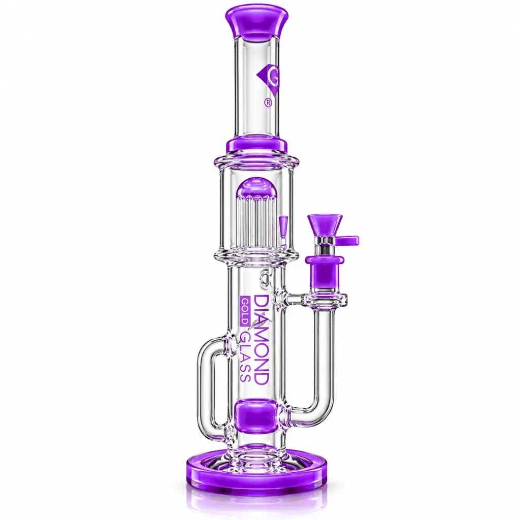 Diamond Glass 18" 11ARM/DIFFUSER/SHOWERHEAD - DGW1064 Violet