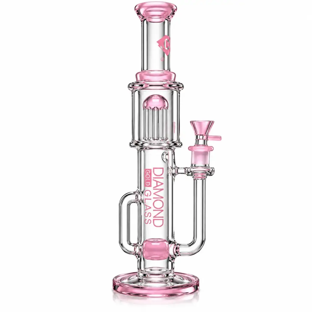 Diamond Glass 18" 11ARM/DIFFUSER/SHOWERHEAD - DGW1064 Pink