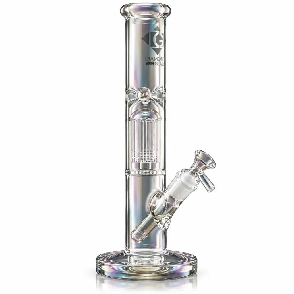 Diamond Glass 12" WITH 6ARM TREE PERC - DGW1067 Rainbow