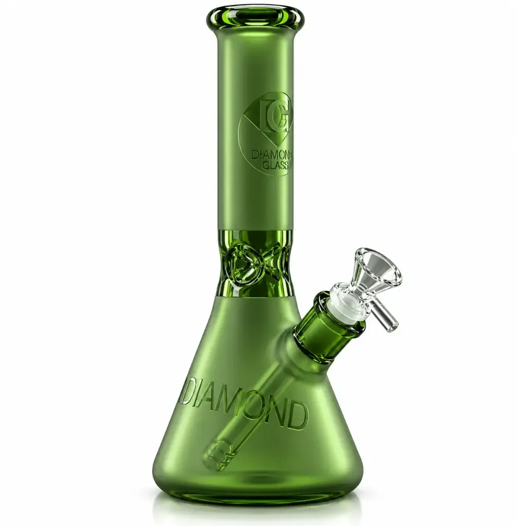 Diamond Glass 10" SANDBLASTED - DGW1076 Green