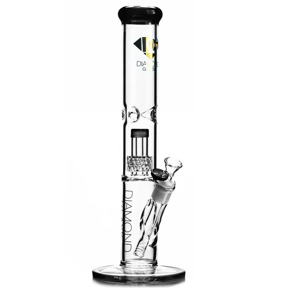 Diamond Glass 15" MATRIX SHOWERHEAD PERC - DGW614K Smoke