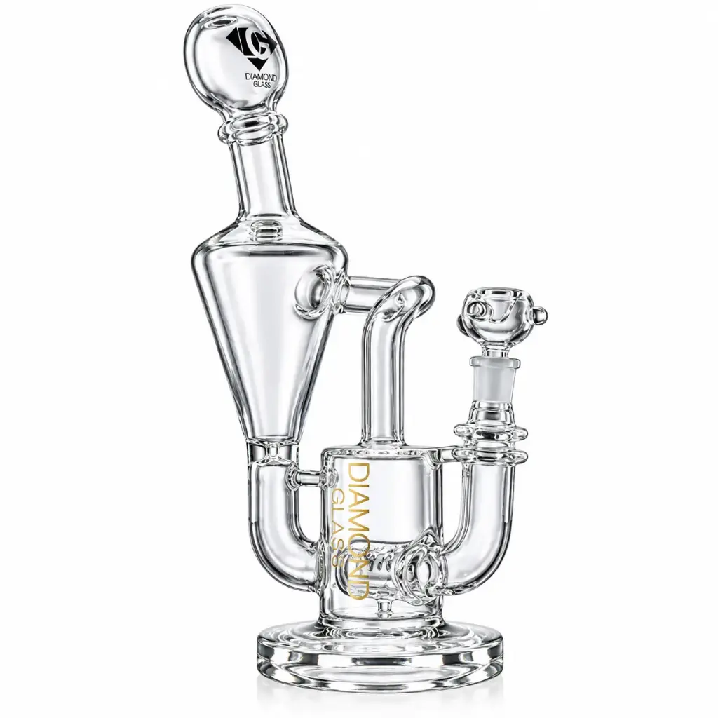 Diamond Glass 16" RECYCLER - DGW894 Clear