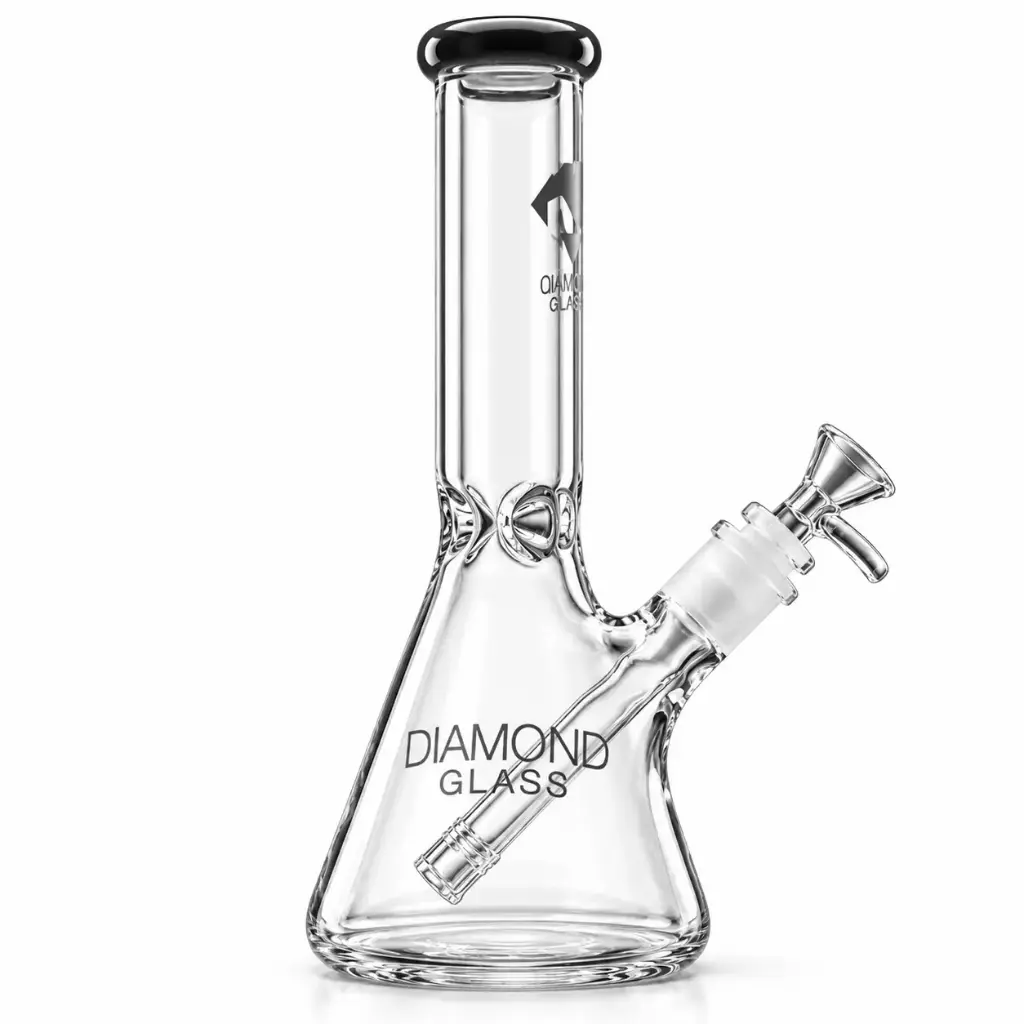 Diamond Glass 10" COLORED MOUTHPIECE 38X5mm - DGW960 Black