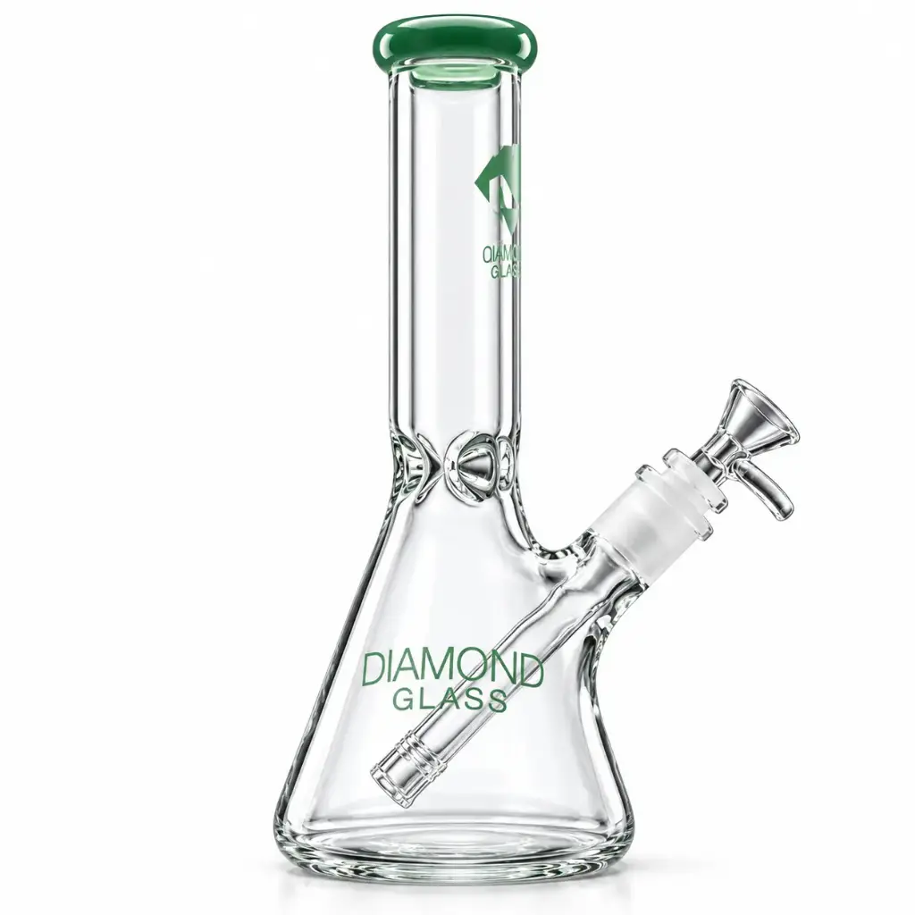 Diamond Glass 10" COLORED MOUTHPIECE 38X5mm - DGW960 Jade