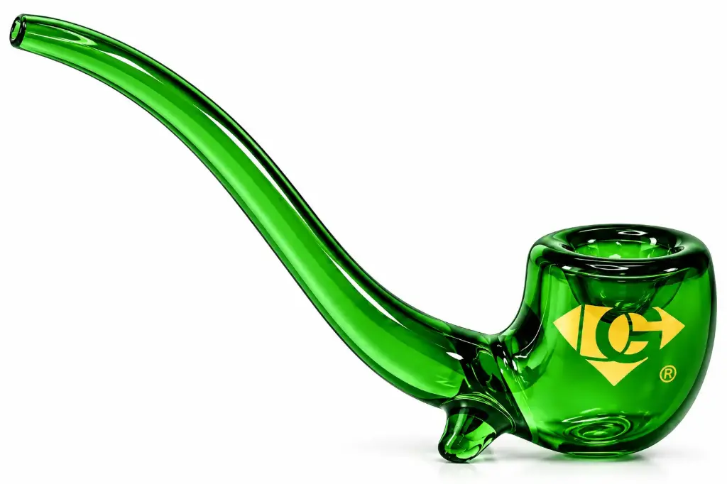 Diamond Glass 5" HANDPIPE - G608 Green