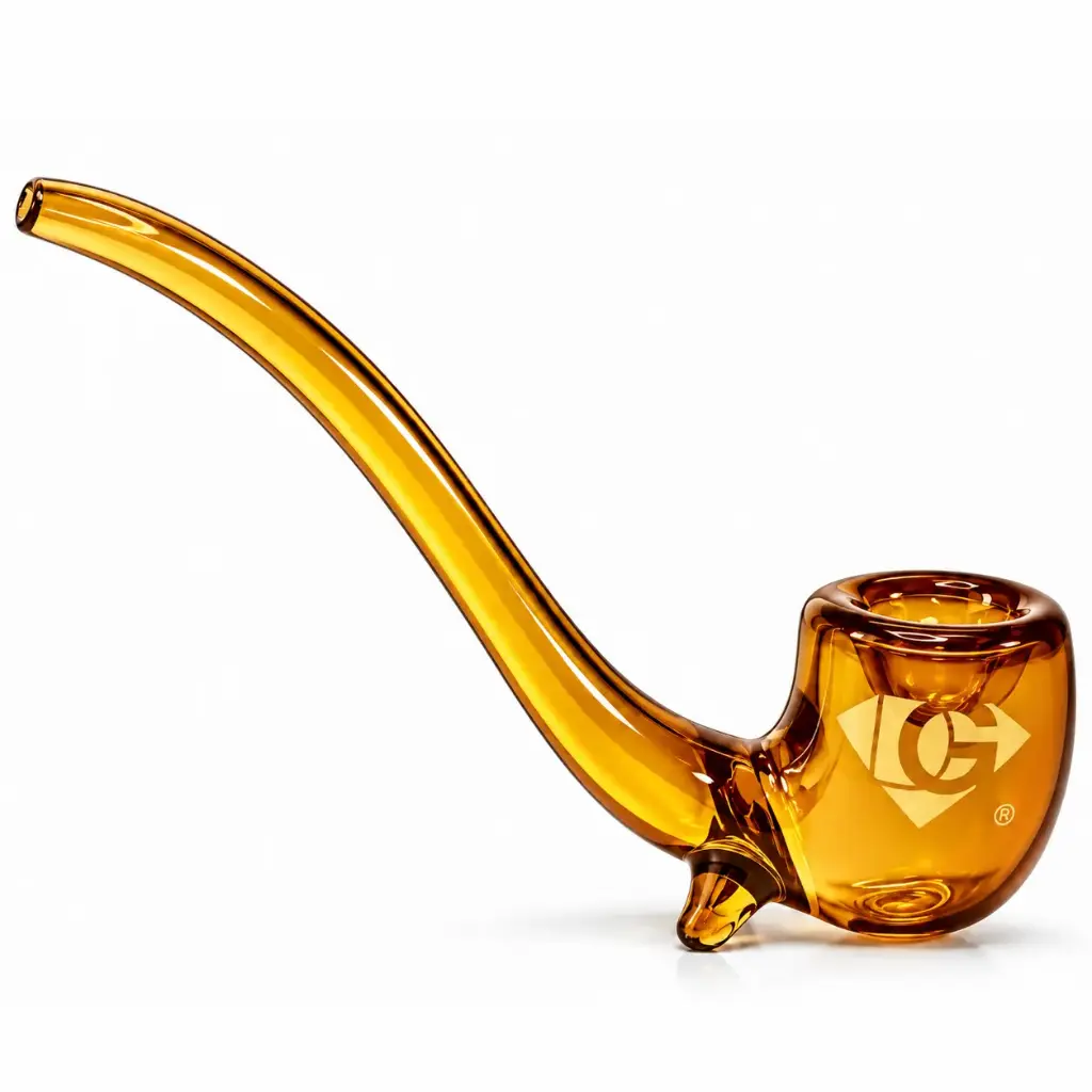 Diamond Glass 5" HANDPIPE - G608 Gold
