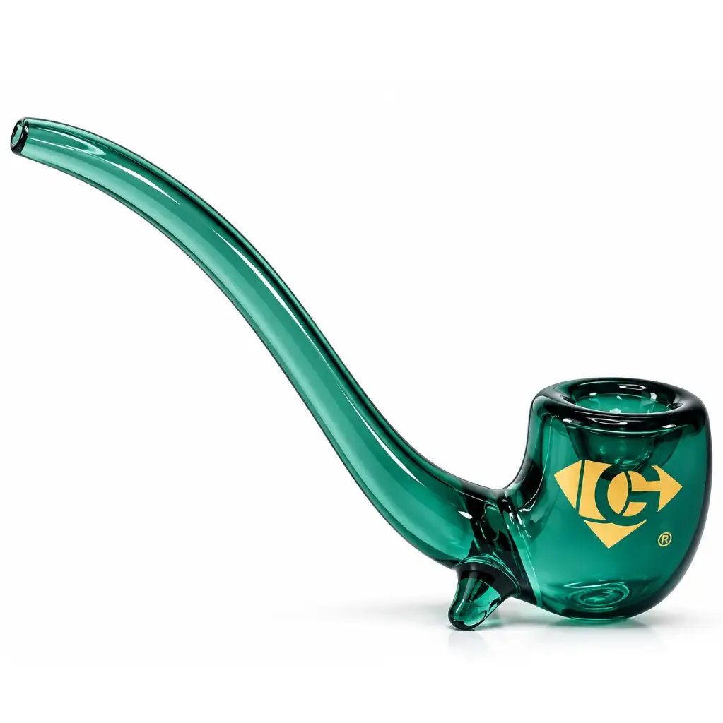 Diamond Glass 5" HANDPIPE - G608 Teal