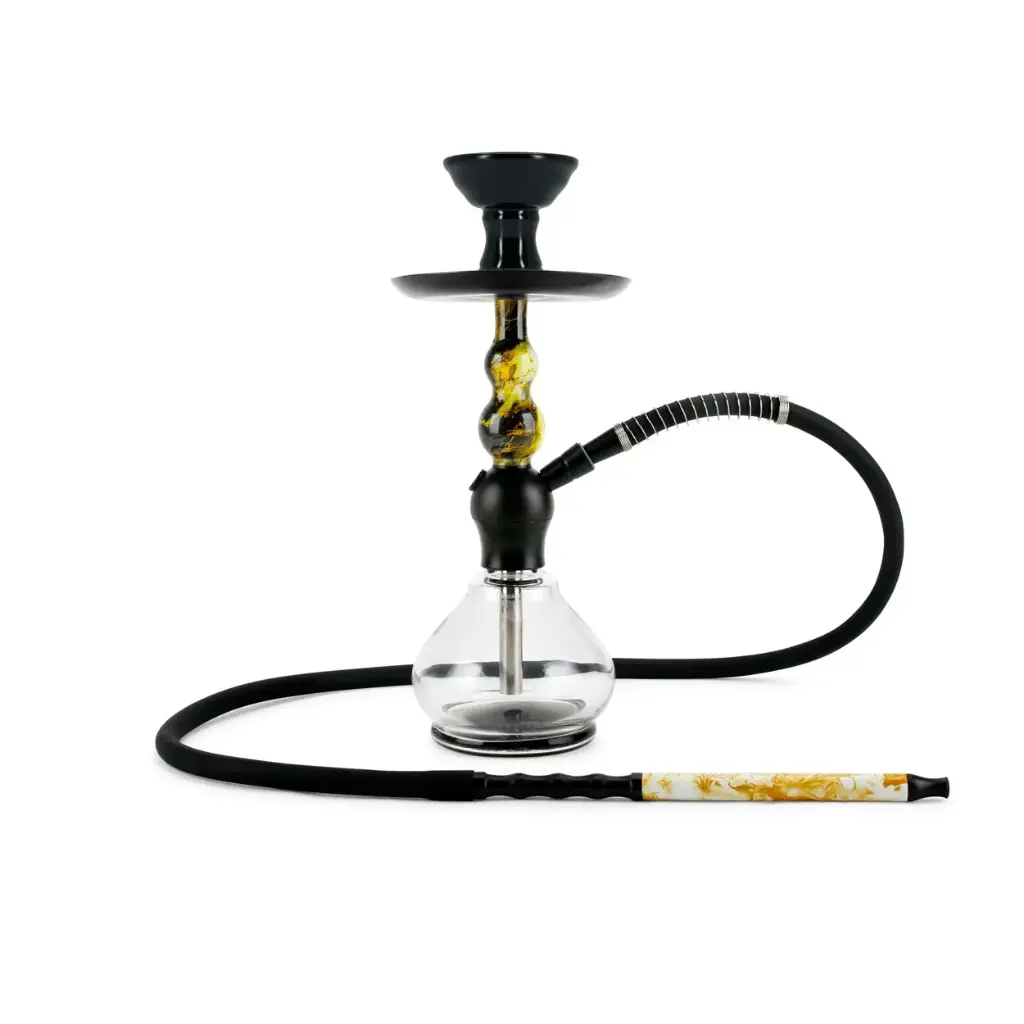 17" Eclipse, Gold, 1 Hose, B.Y.O. Hookahs Color Box