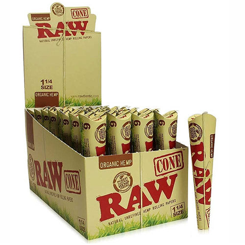 RAW Organic Cones 11/4 Size 6/32ct