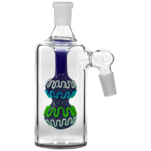 Ash Catcher Double Circle With Double Color Lines 7694 14mm 5" 45 Degree Blue