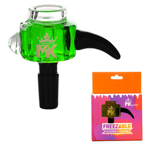 MK Glass Bowl Freezable Horn - Glycerin Inside 14mm Green