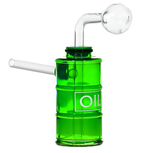 O.B. Water Pipe Oil Barrel 1531a 6.0" Green