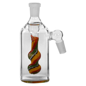 Ash Catcher Double Circle With A Designer Pattern 7693 14mm 5" 45 Degree Green Red