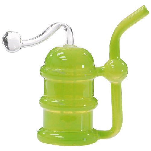 O.B. Water Pipe 3Ring 2149a 5.0" Milky Green